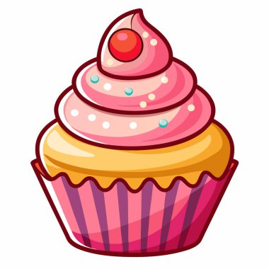 Kek vektör illüstrasyonu beyaz arkaplanda izole edildi.