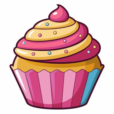 Kek vektör illüstrasyonu beyaz arkaplanda izole edildi.