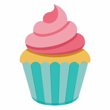 Kek vektör illüstrasyonu beyaz arkaplanda izole edildi.