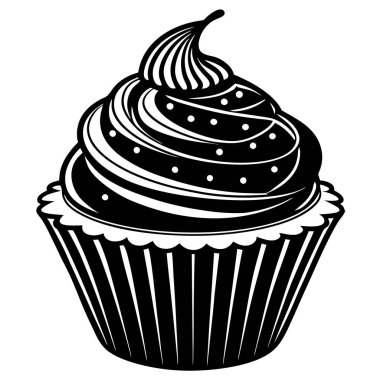 Kek silüeti vektör çizimi beyaz arkaplanda izole edildi.