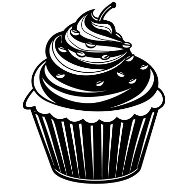 Kek silüeti vektör çizimi beyaz arkaplanda izole edildi.