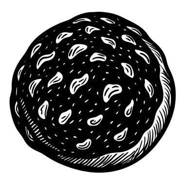 Snickerdoodle siluet vektörü Snickerdoodle vektör illüstrasyonu beyaz arkaplanda izole edildi.