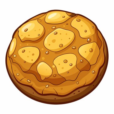 Beyaz arkaplanda izole edilmiş tarçınlı tarçınlı tarçınlı kurabiye vektörü çizimi.