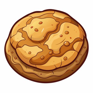 Beyaz arkaplanda izole edilmiş tarçınlı tarçınlı tarçınlı kurabiye vektörü çizimi.