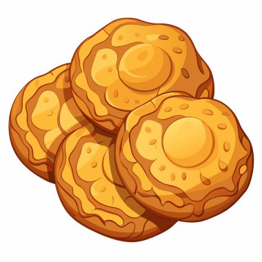 Beyaz arkaplanda izole edilmiş tarçınlı tarçınlı kurabiye vektör çizimi.