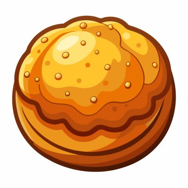 Beyaz arkaplanda izole edilmiş tarçınlı tarçınlı kurabiye vektör çizimi.