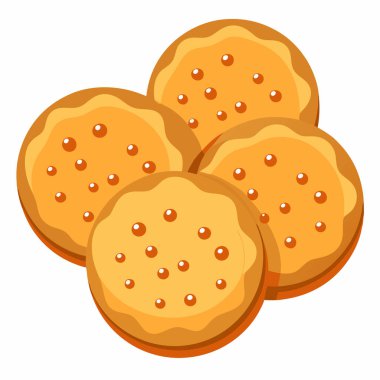 Şeker Kurabiyesi vektör çizimi beyaz arkaplanda izole edildi.