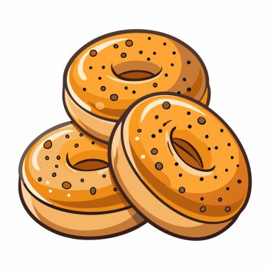 Simit vektör çizimi beyaz arkaplanda izole edildi.