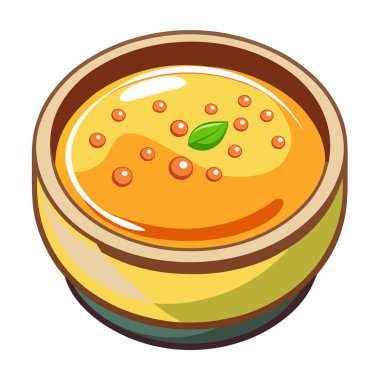 Crme Brle vektör çizimi beyaz arkaplanda izole edildi.