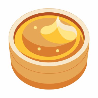 Crme Brle vektör çizimi beyaz arkaplanda izole edildi.