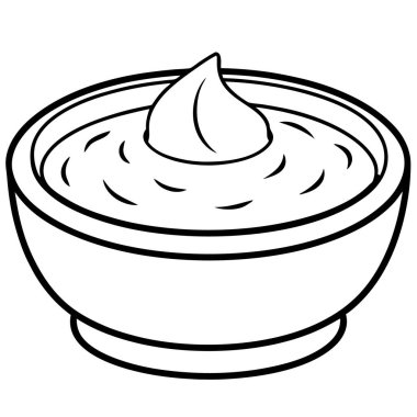 Crme Brle çizgisi sanat tarzı vektör çizimi beyaz arkaplanda izole edildi.