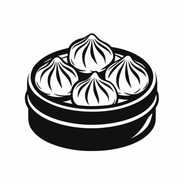 Hamur köfteleri siluet vektör çizimi beyaz bir arkaplanda izole.