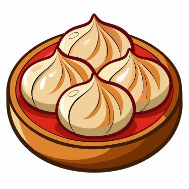 Hamur köfteleri vektör çizimi beyaz arkaplanda izole edildi.