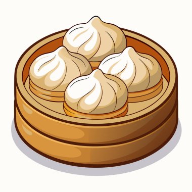 Hamur köfteleri vektör çizimi beyaz arkaplanda izole edildi.