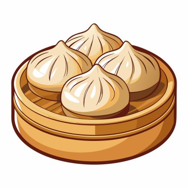 Hamur köfteleri vektör çizimi beyaz arkaplanda izole edildi.