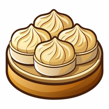 Hamur köfteleri vektör çizimi beyaz arkaplanda izole edildi.