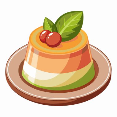 Panna Cotta vektör illüstrasyonuName.