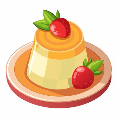 Panna Cotta vektör illüstrasyonuName.