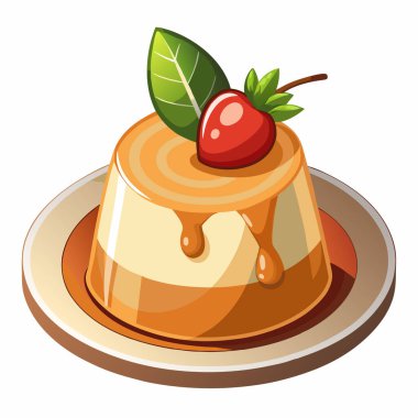 Panna Cotta vektör illüstrasyonuName.