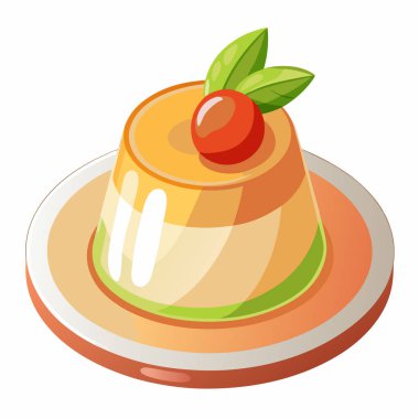 Panna Cotta vektör illüstrasyonuName.