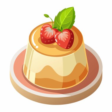Panna Cotta vektör illüstrasyonuName.