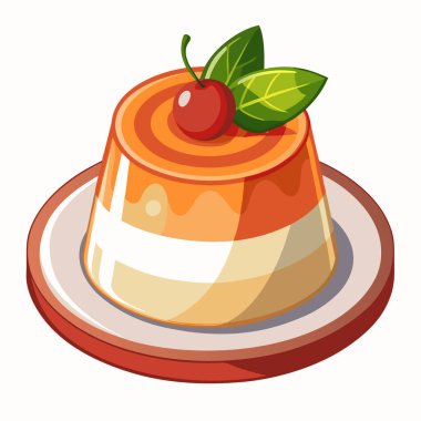 Panna Cotta vektör illüstrasyonuName.