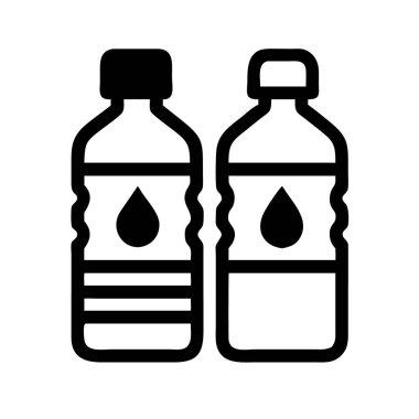 Yeniden kullanılabilir su şişesi ikonu vektörü