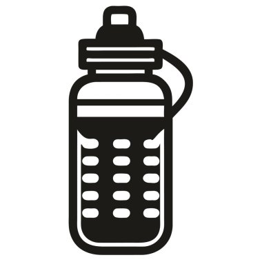 Yeniden kullanılabilir su şişesi ikonu vektörü