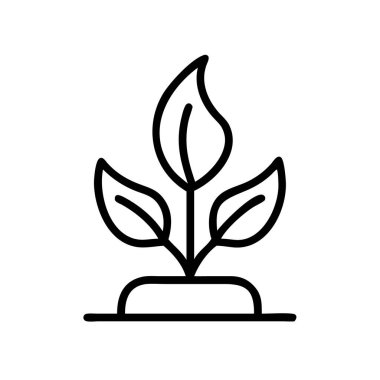 Beyaz arkaplanda izole edilmiş bitkisel vektör resimlemesi.