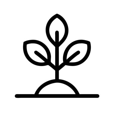 bitki simgesi çizimi beyaz arkaplanda izole edildi.