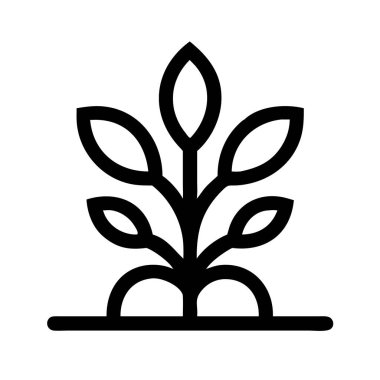 bitki simgesi çizimi beyaz arkaplanda izole edildi.