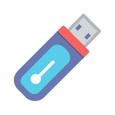 Pendrive simge vektör çizimi beyaz arkaplanda izole edildi.