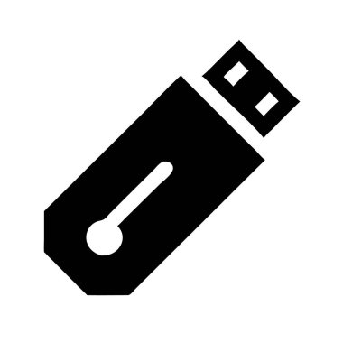 Pendrive simge vektör çizimi beyaz arkaplanda izole edildi.