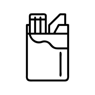 Beyaz arkaplanda izole edilmiş Papieros simgesi vektör çizimi.