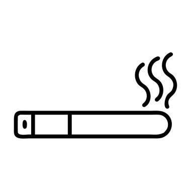 Beyaz arkaplanda izole edilmiş Papieros simgesi vektör çizimi.