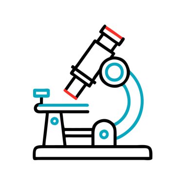 Mikroskop simgesi siluet vektörü