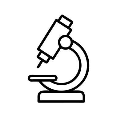Mikroskop simgesi siluet vektörü