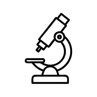 Mikroskop simgesi siluet vektörü
