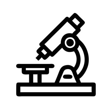 Mikroskop simgesi siluet vektörü