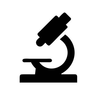 Mikroskop simgesi siluet vektörü
