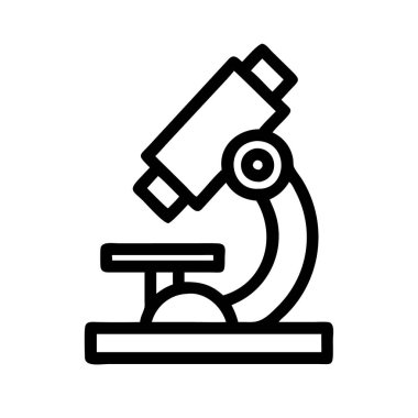 Mikroskop simgesi siluet vektörü