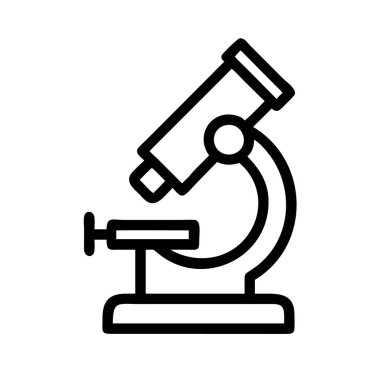 Mikroskop simgesi siluet vektörü