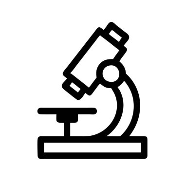 Mikroskop simgesi siluet vektörü