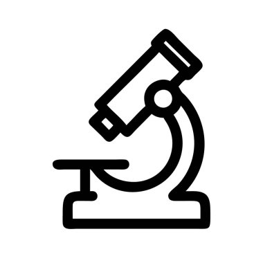 Mikroskop simgesi siluet vektörü