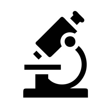 Mikroskop simgesi siluet vektörü