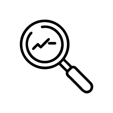 Büyütme cam simgesi vektörü