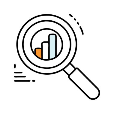 Büyütme cam simgesi vektörü