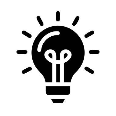 Ampul simgesi vektör çizimi beyaz arkaplanda izole edildi.