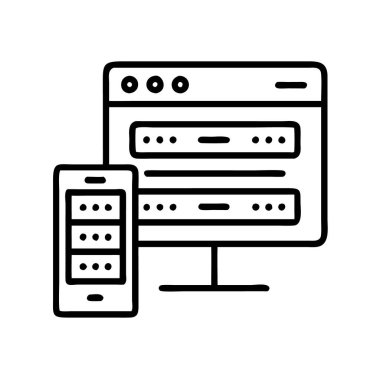 Sunucu simgesi vektörü sunuluyor