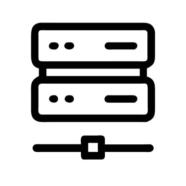 Sunucu simgesi beyaz arkaplanda izole edildi.